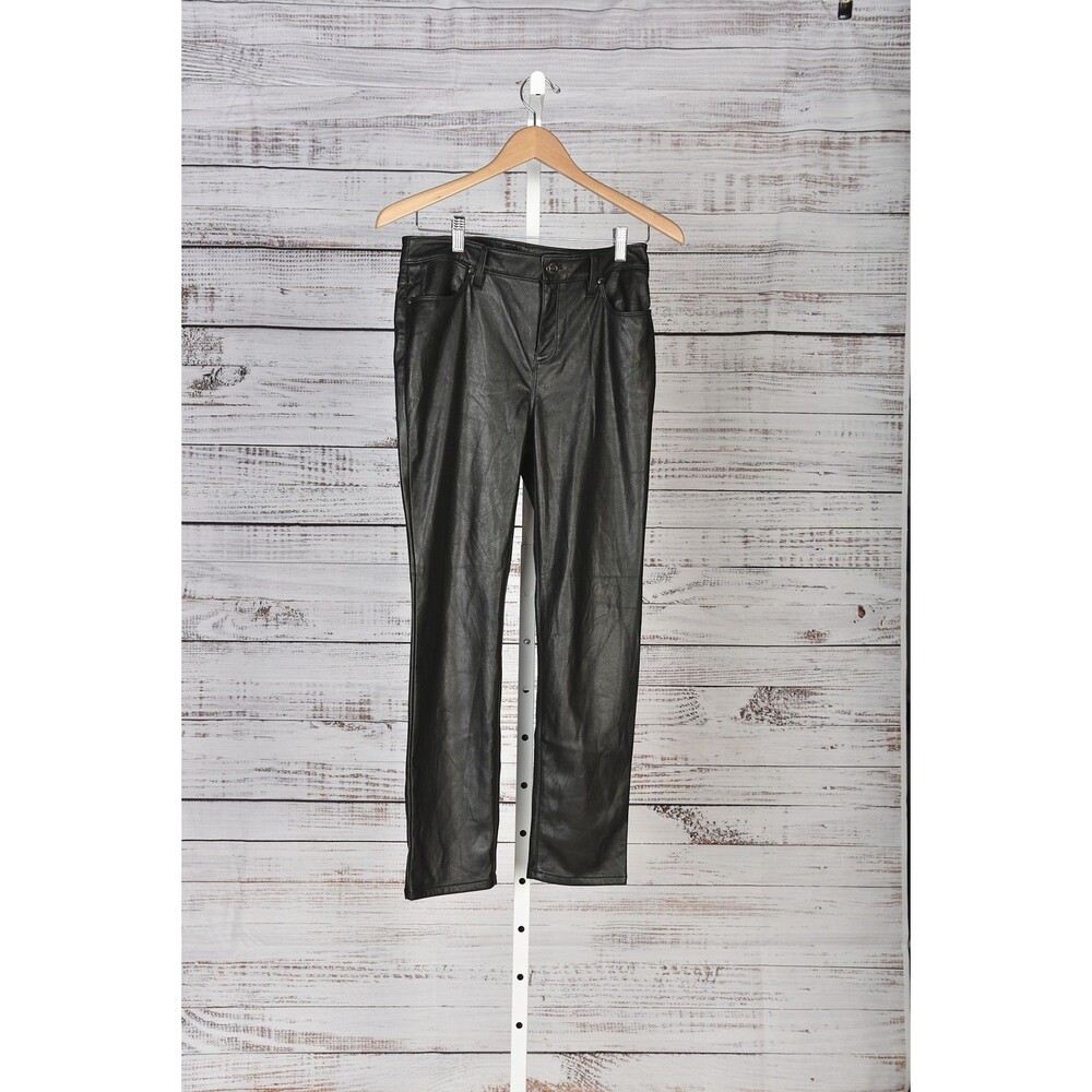 Chicos Black Super Soft Faux Leather Jean Cut Size 00S, US 2